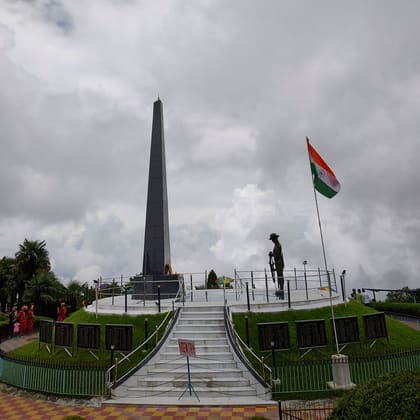 The Batasia Loop and war memorial garden near Darjeeling