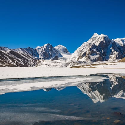 Gurudongmar Lake, the high altitude lake reached from Lachen in North Sikkim